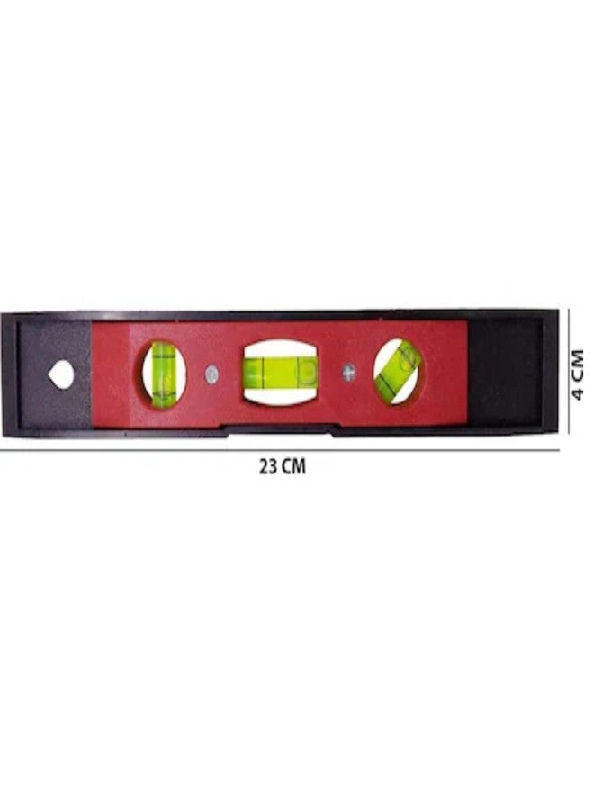 Drumstone 𝟏+𝟏 𝐘𝐄𝐀𝐑 𝐖𝐀𝐑𝐑𝐀𝐍𝐓𝐘 9-Inch Magnetic Torpedo Spirit Level - 3-Bubble Mini Pocket Level Ruler | Compact & Portable with Accurate Horizontal, Vertical & Measurements - Image 4